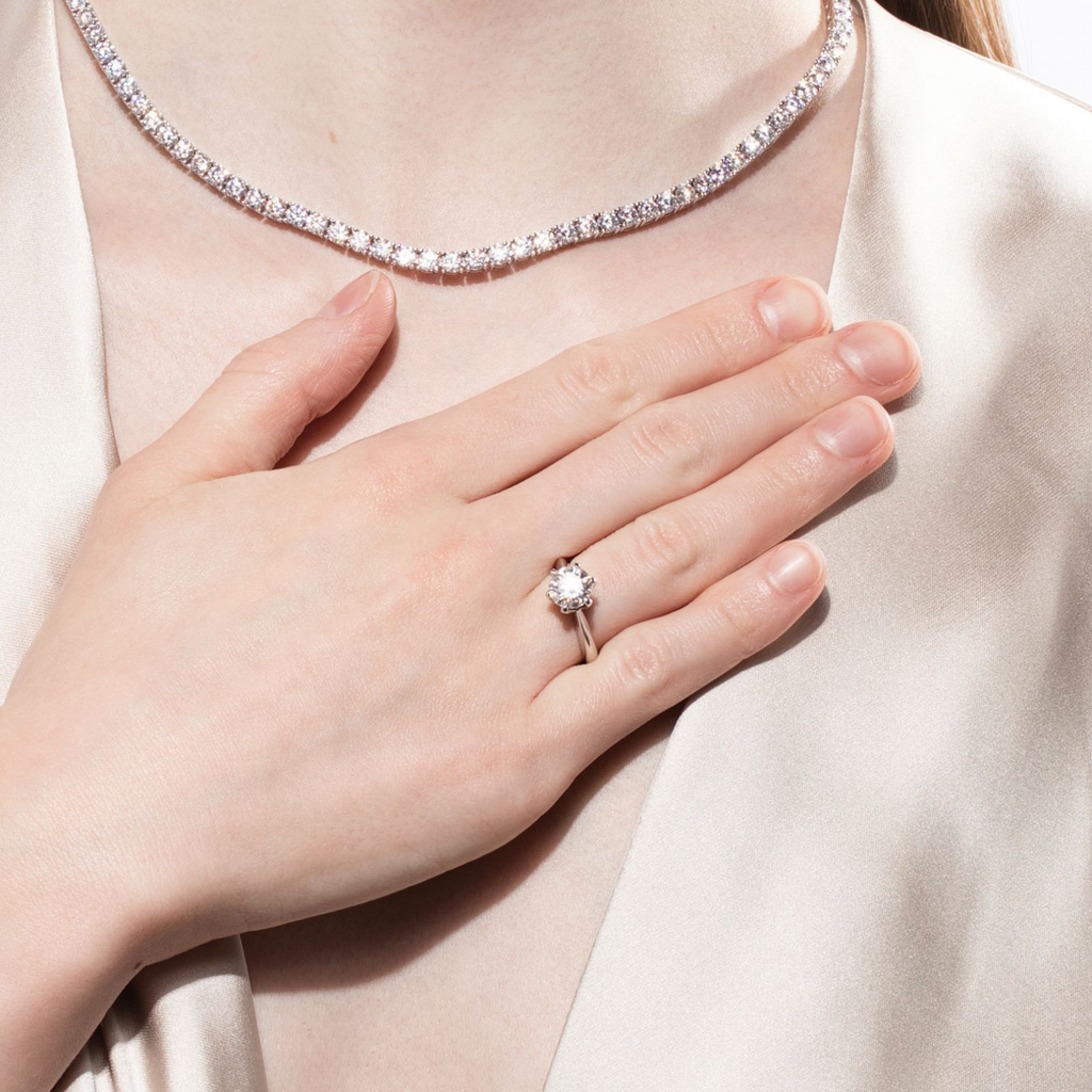 NHẪN SÁU CHÌM VĨNH CỬU – ĐƯỢC CHẾ TẠO BẠC STERLING VỚI ETERNAGOLD™