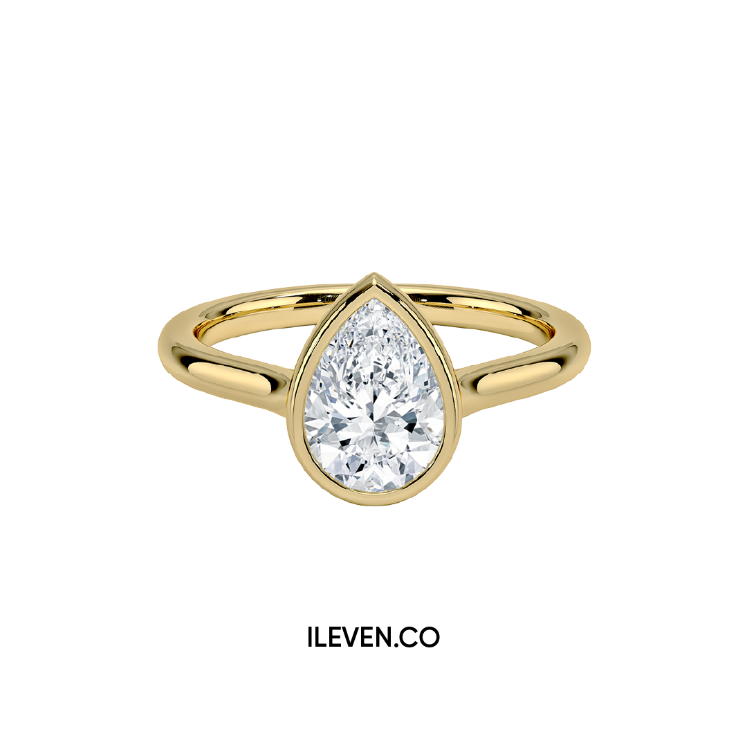 PEAR WHISPER RING – CRAFTED IN STERLING SILVER WITH ETERNAGOLD™