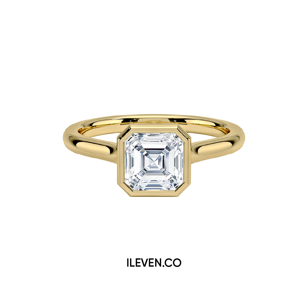 ASSCHER GLOW RING – CRAFTED IN STERLING SILVER WITH ETERNAGOLD™