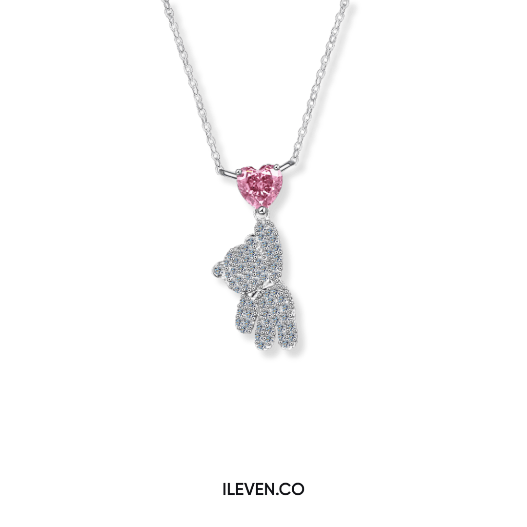TEDDY HEART NECKLACE – CRAFTED IN STERLING SILVER