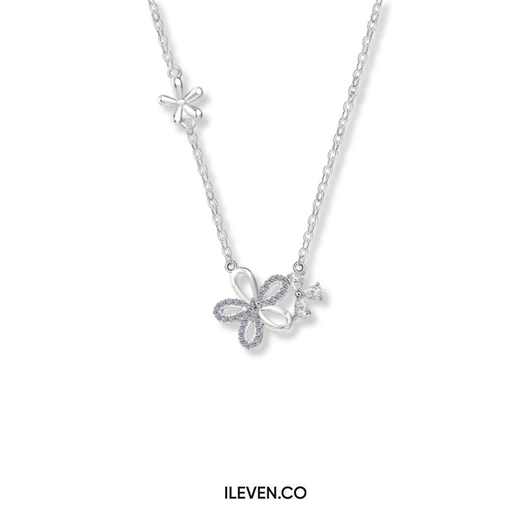 FIVE PETAL BLOOM NECKLACE – CRAFTED IN STERLING SILVER