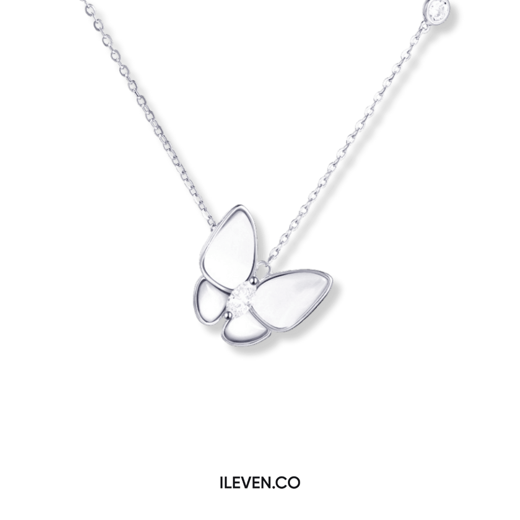 Dây chuyền lau nhà hình bướm Lumina – chế tác bằng bạc Sterling với TripleShield™
