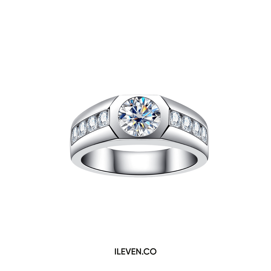 NHẪN MOISSANITE CỔ ĐIỂN RỰC RỠ – ĐƯỢC CHẾ TẠO BẠC STERLING VỚI ETERNAGOLD™