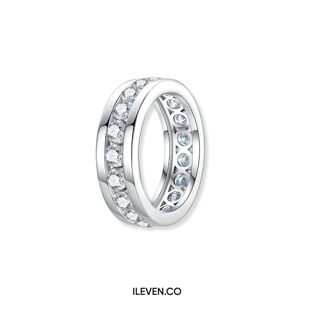 NHẪN ETERNA BAND MOISSANITE – ĐƯỢC CHẾ TẠO BẰNG BẠC STERLING VỚI ETERNAGOLD™