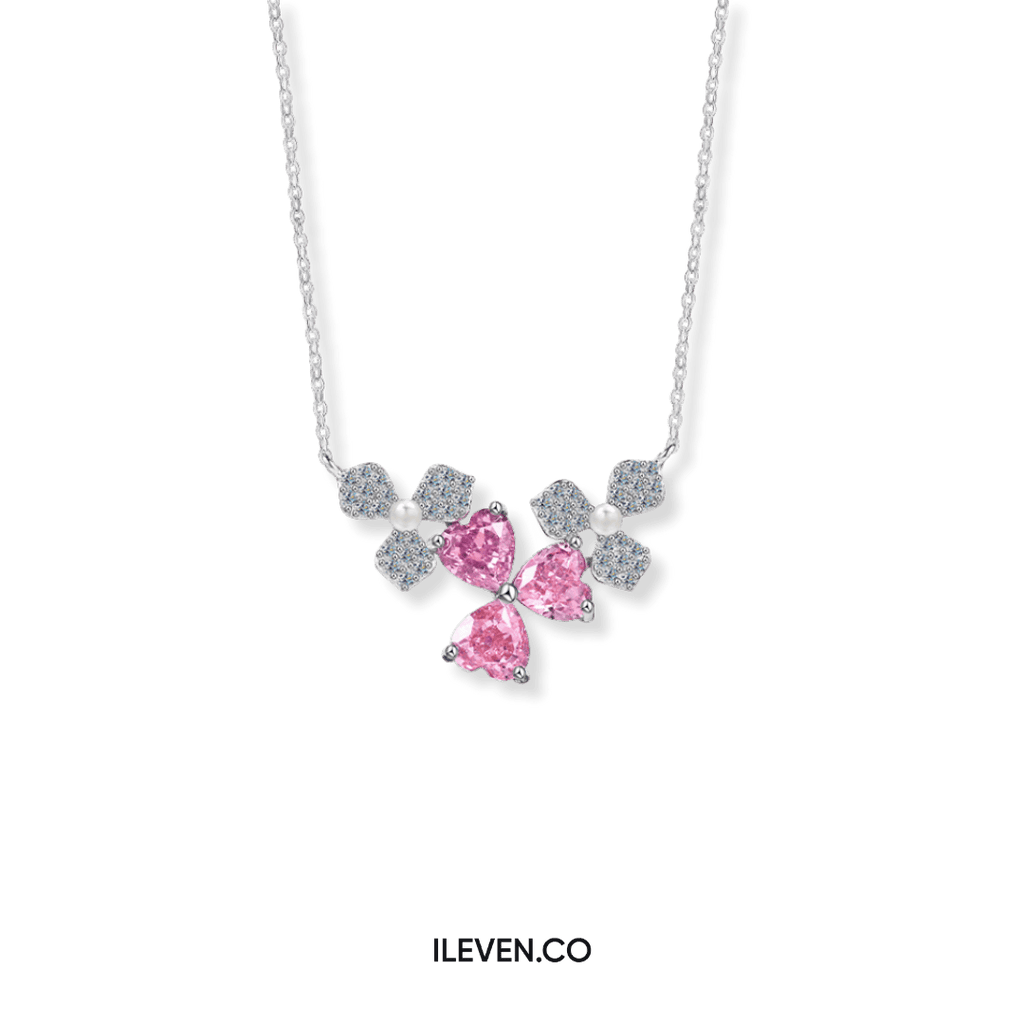 VÒNG CỔ MÀU HỒNG RỰC RỠ – ĐƯỢC CHẾ TẠO BẠC STERLING VỚI TRIPLESHIELD™