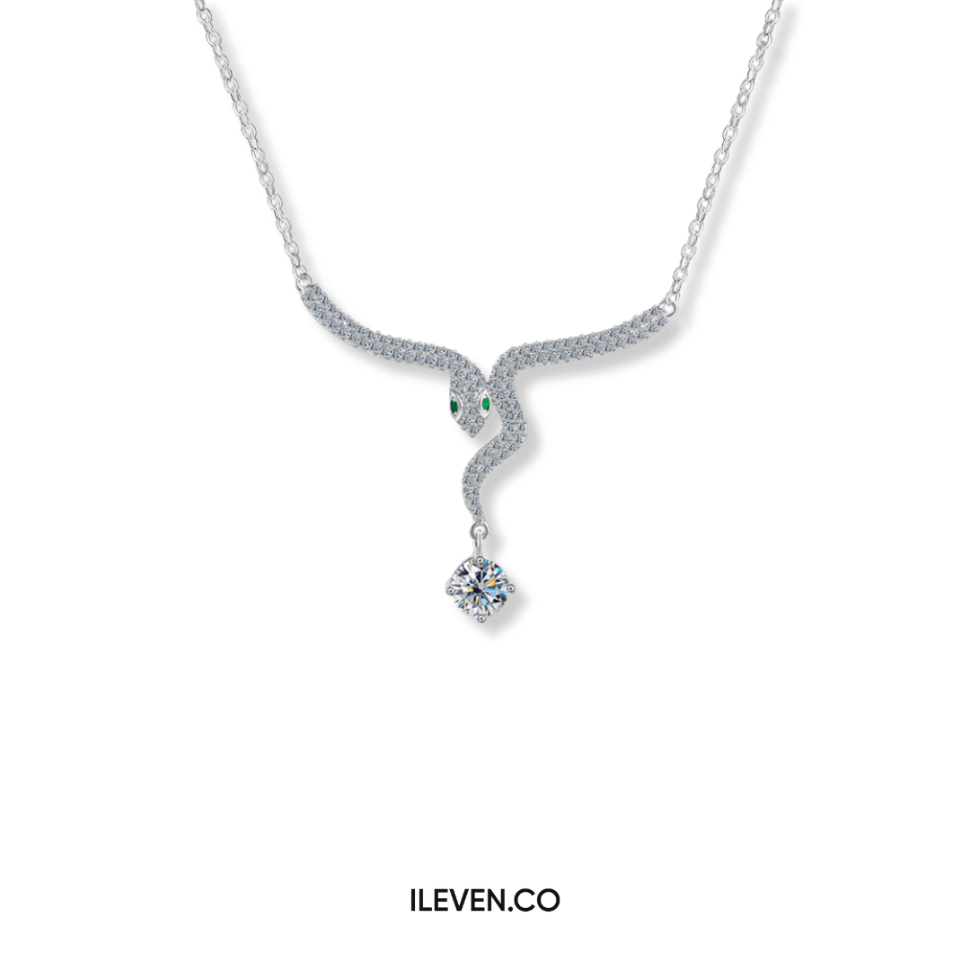 SERPENT ELEGANCE NECKLACE – CRAFTED IN STERLING SILVER