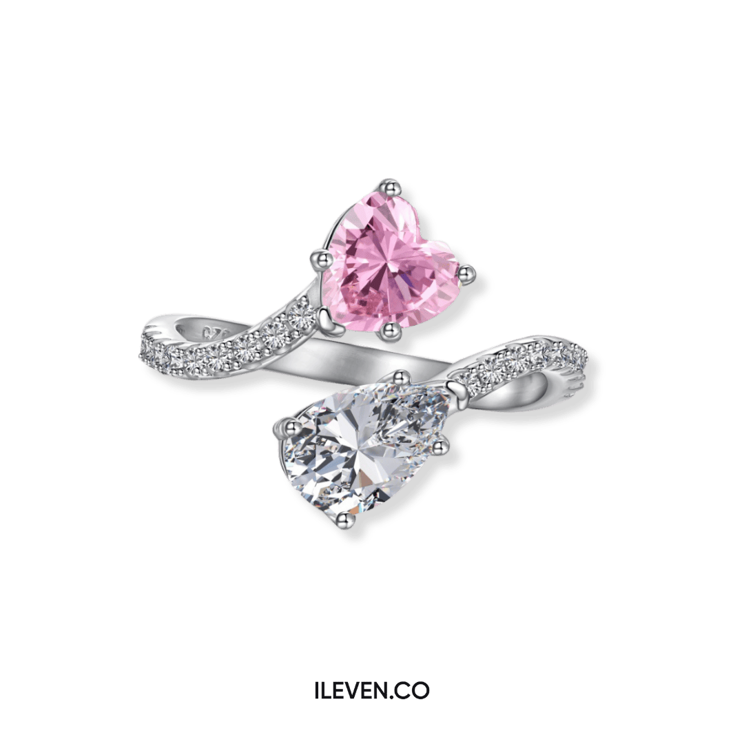 DUET PINK RING – CRAFTED IN STERLING SILVER