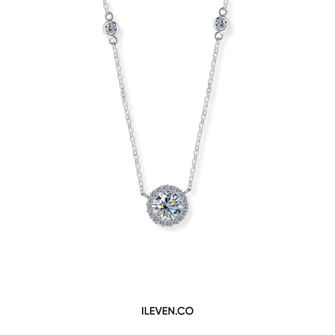 RADIANT HALO NECKLACE – CRAFTED IN STERLING SILVER