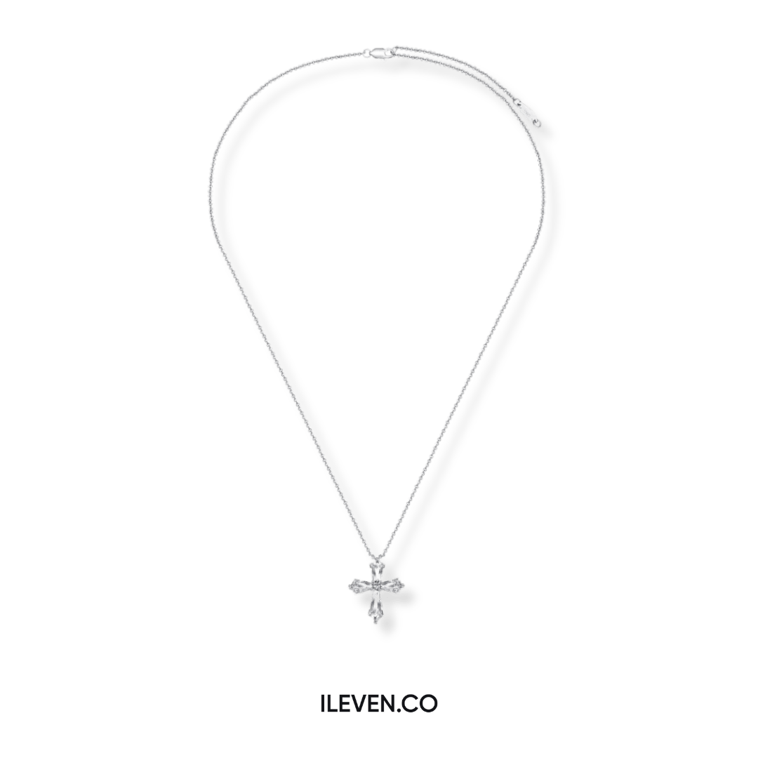 LUMINA CROSS NECKLACE – CRAFTED IN STERLING SILVER