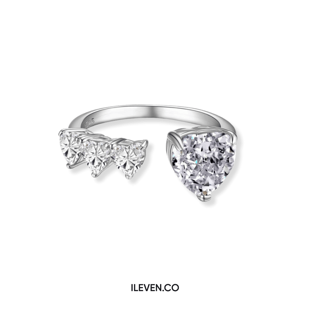 HEART TRIO RING – CRAFTED IN STERLING SILVER
