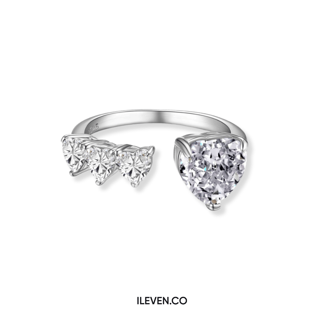 HEART TRIO RING – CRAFTED IN STERLING SILVER