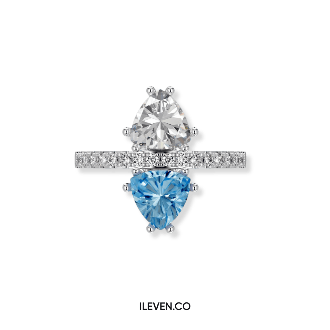 DUALITY BLUE RING - CRAFTED IN STERLING SILVER