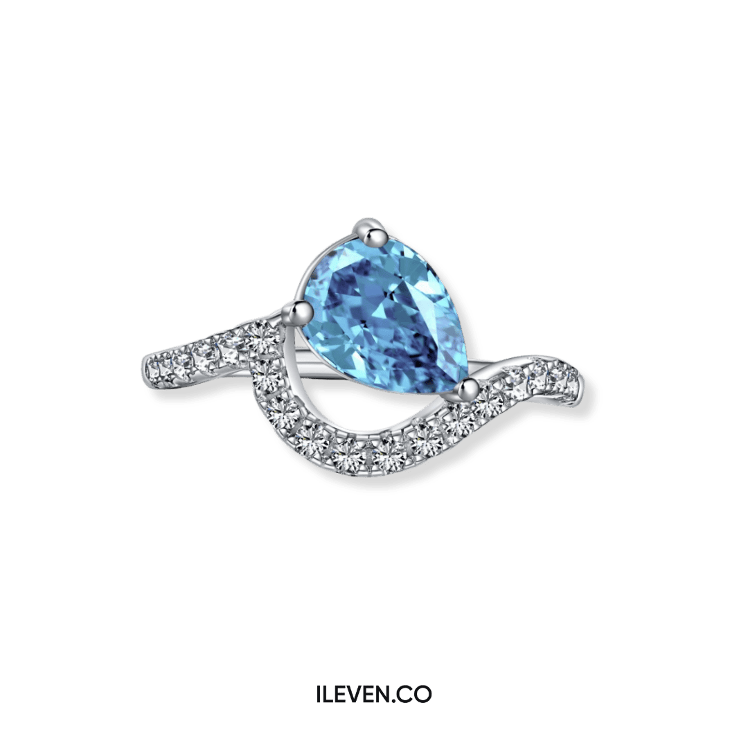 OCEAN DROP RING – CRAFTED IN STERLING SILVER