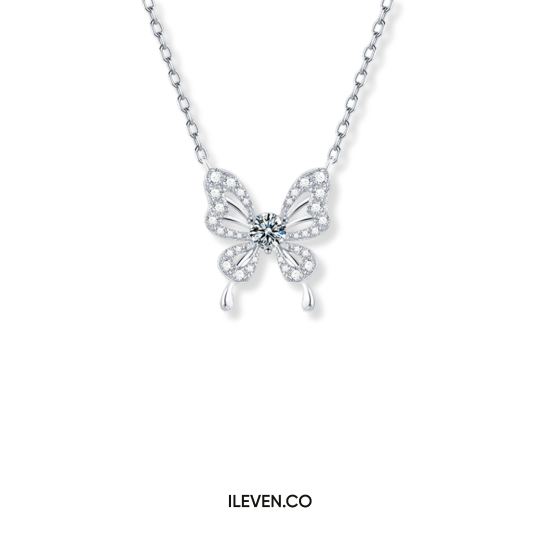 BUTTERFLY GLOW NECKLACE – CRAFTED IN STERLING SILVER