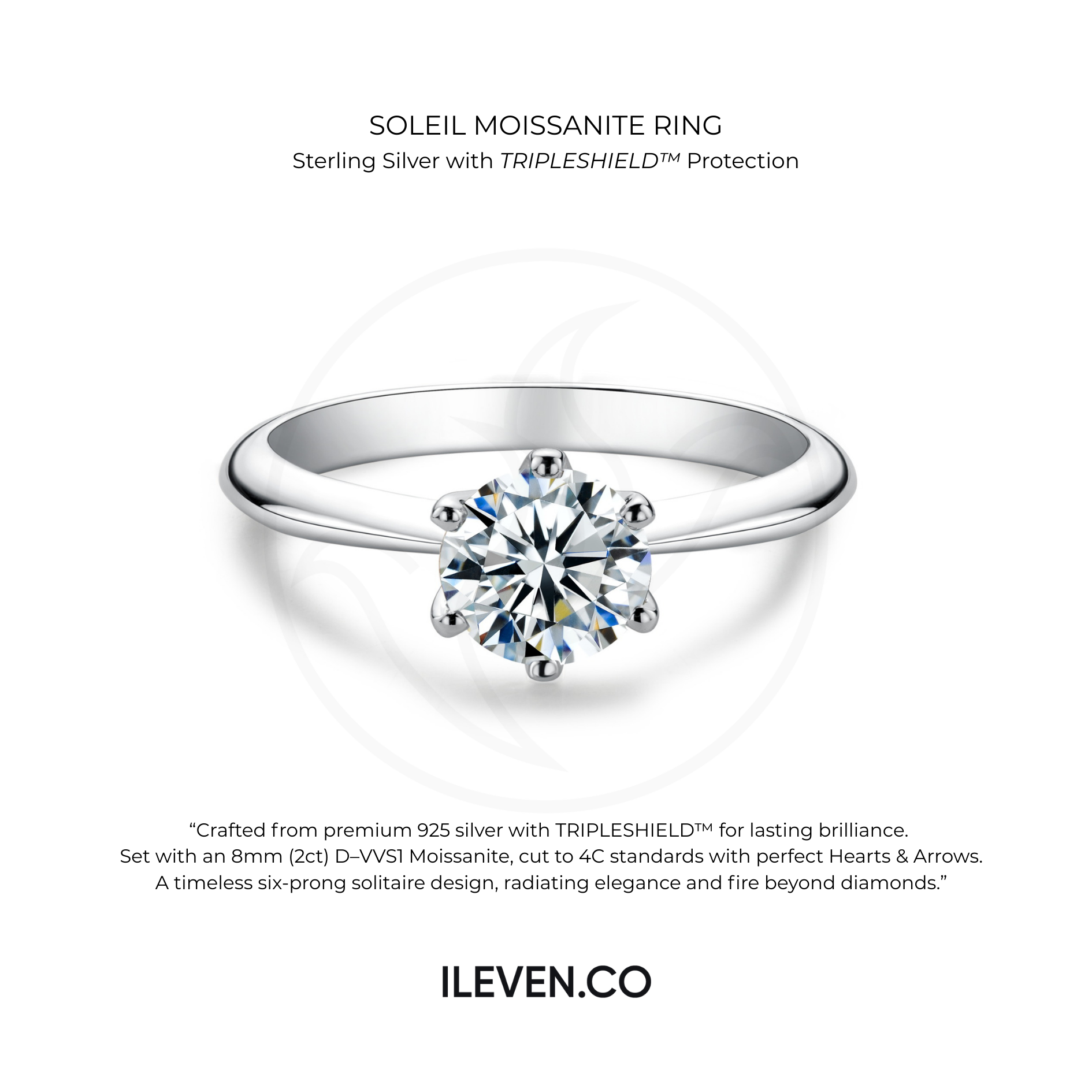 NHẪN SÁU CHÌM VĨNH CỬU – ĐƯỢC CHẾ TẠO BẠC STERLING VỚI ETERNAGOLD™