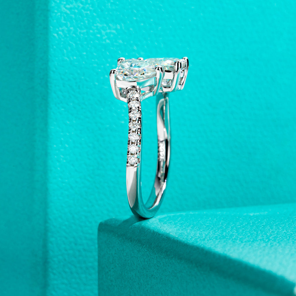 NHẪN HỨA HÒA TIM ĐÔI – ĐƯỢC CHẾ TẠO BẠC STERLING VỚI ETERNAGOLD™