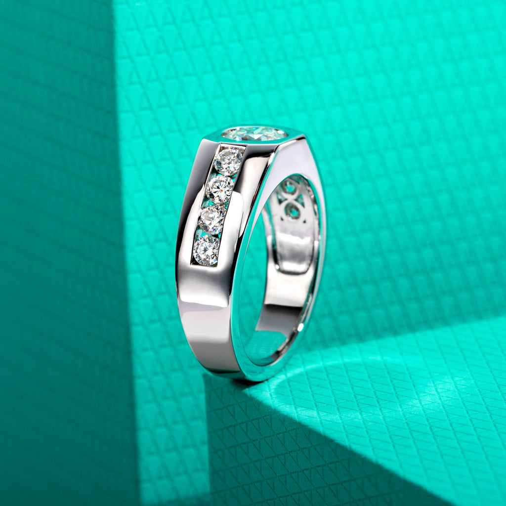 NHẪN MOISSANITE CỔ ĐIỂN RỰC RỠ – ĐƯỢC CHẾ TẠO BẠC STERLING VỚI ETERNAGOLD™