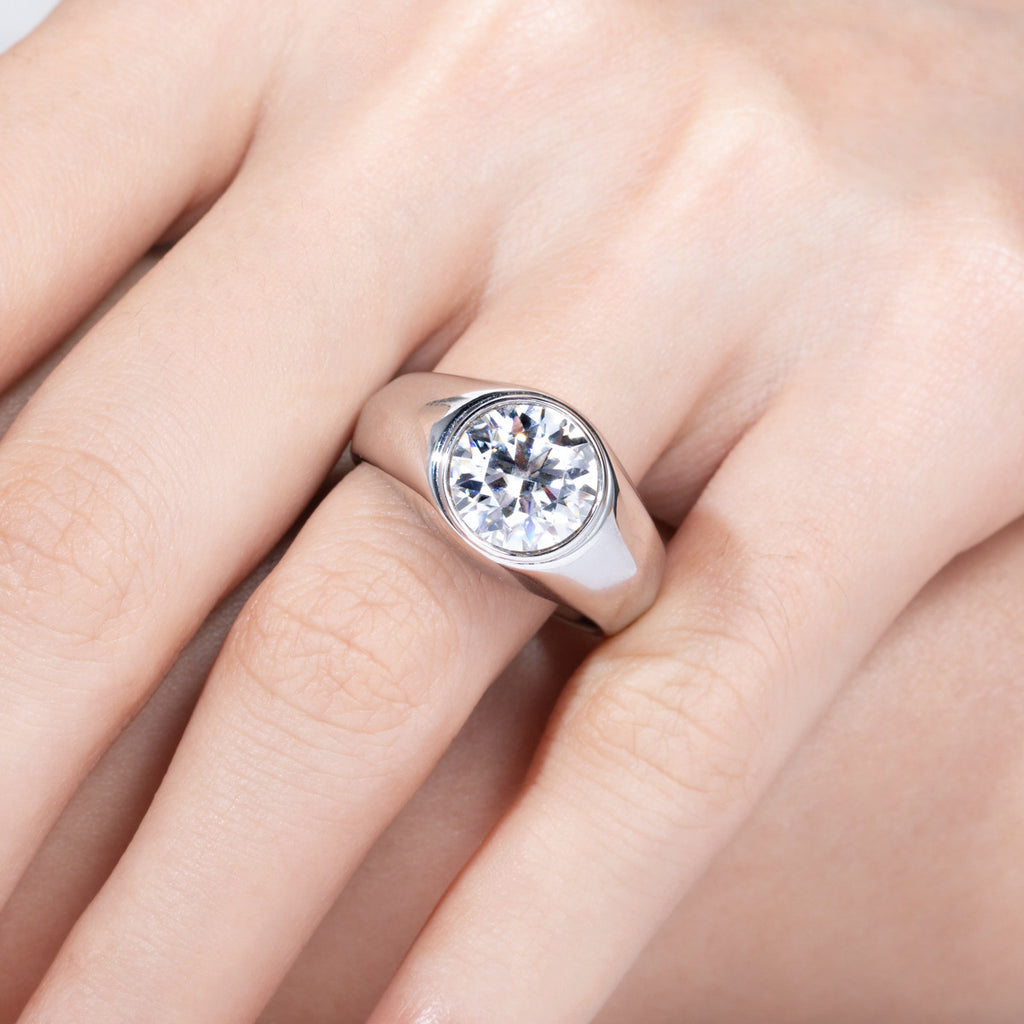 NHẪN AURORA SOLITAIRE – ĐƯỢC CHẾ TẠO BẠC STERLING VỚI ETERNAGOLD™