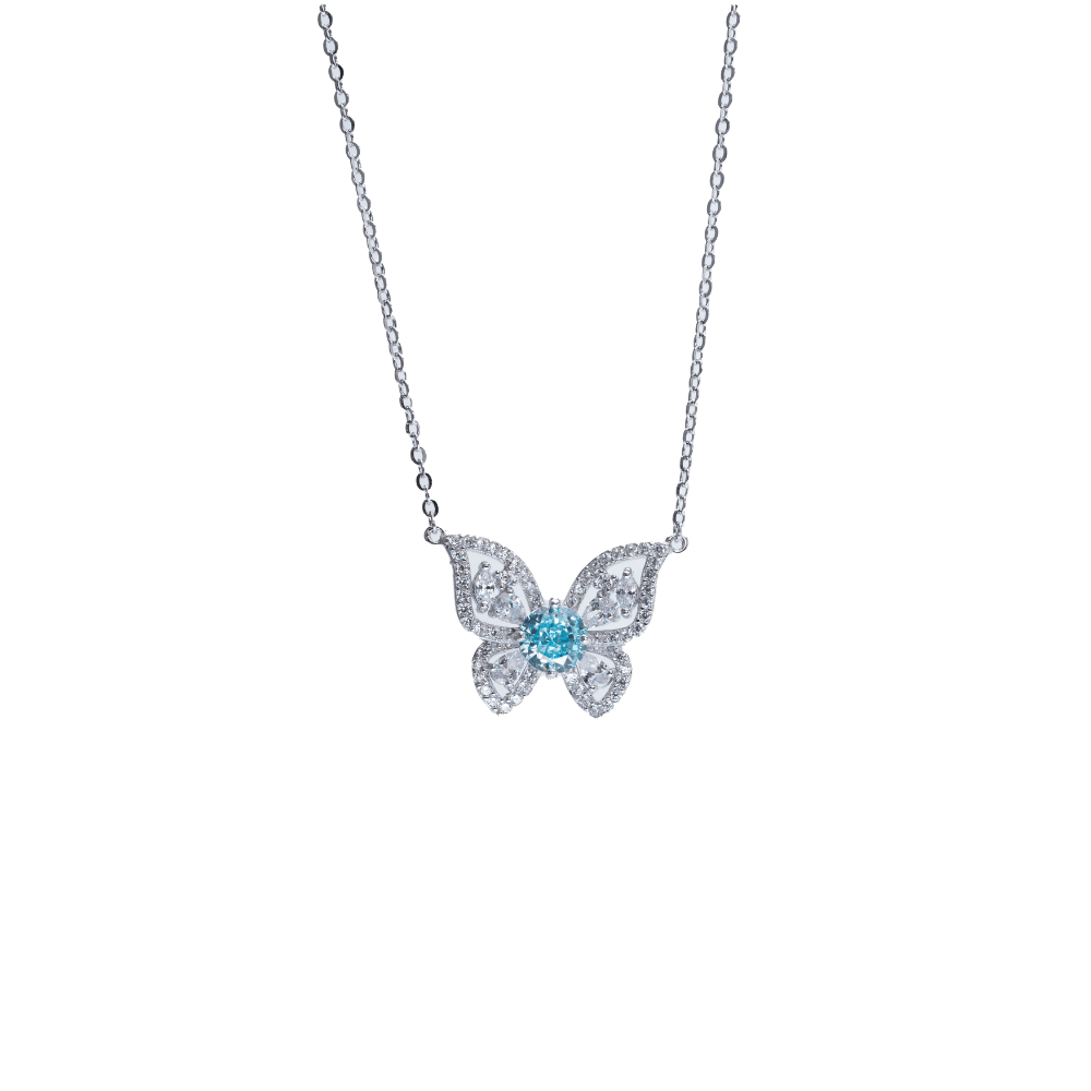 BUTTERFLY GLOW B NECKLACE - CRAFTED IN STERLING SILVER WITH TRIPLESHIELD™