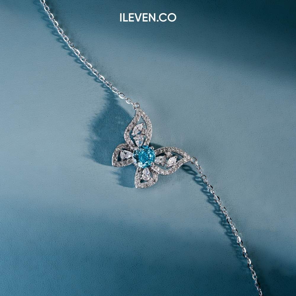 BUTTERFLY GLOW B NECKLACE - CRAFTED IN STERLING SILVER WITH TRIPLESHIELD™