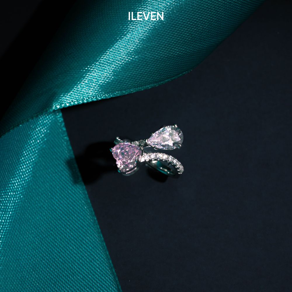 DUET PINK RING – CRAFTED IN STERLING SILVER