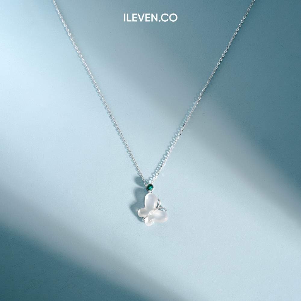 Dây chuyền bướm hồng – chế tác bằng bạc sterling với Triple Shield™