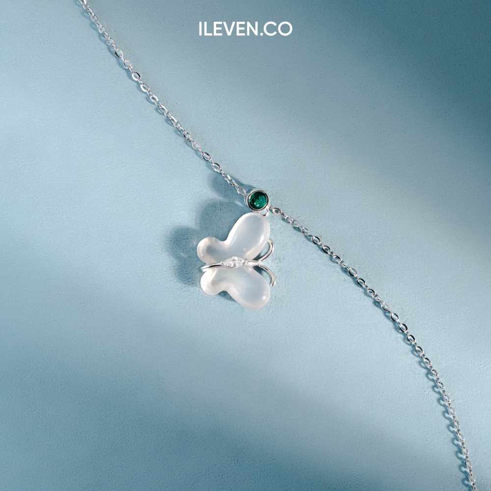 Dây chuyền bướm hồng – chế tác bằng bạc sterling với Triple Shield™