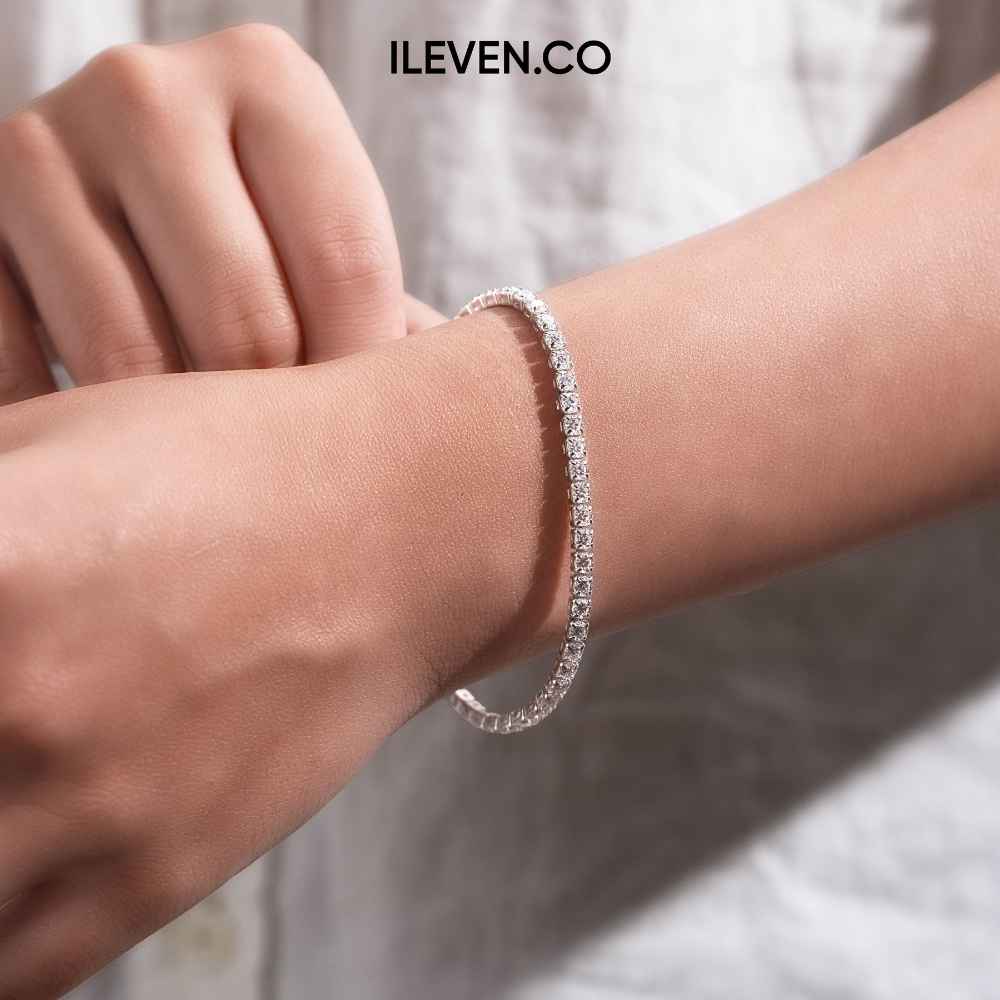 VÒNG TAY TENNIS RỰC RỠ 3MM – ĐƯỢC CHẾ TẠO BẰNG BẠC STERLING VỚI TRIPLESHIELD™