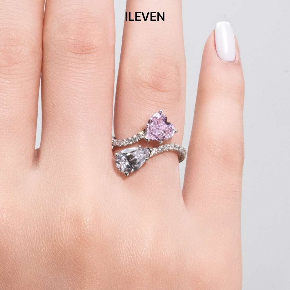 DUET PINK RING – CRAFTED IN STERLING SILVER