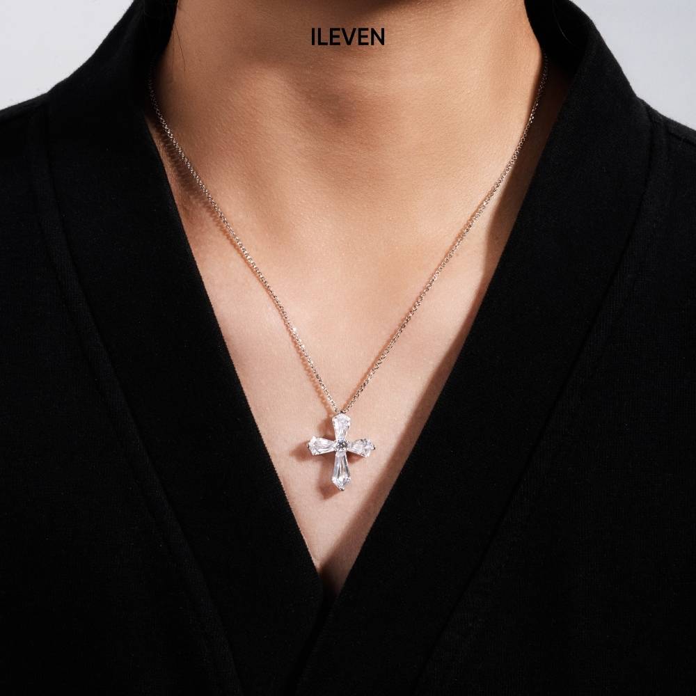 LUMINA CROSS NECKLACE – CRAFTED IN STERLING SILVER
