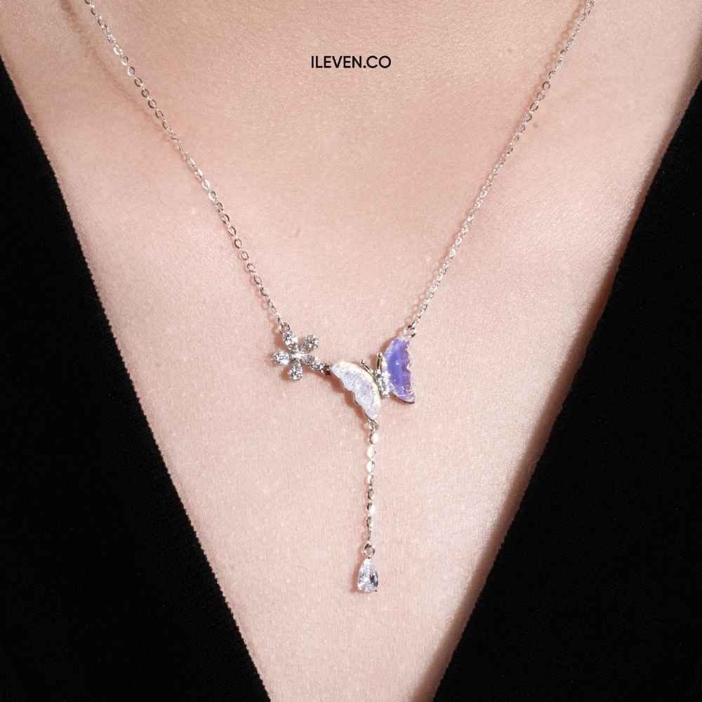 VÒNG CỔ CÁNH NGỌC TRAI – ĐƯỢC CHẾ TẠO BẠC STERLING VỚI TRIPLESHIELD™