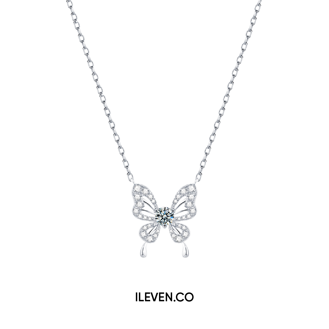 BUTTERFLY GLOW NECKLACE –  CRAFTED IN STERLING SILVER WITH TRIPLESHIELD™