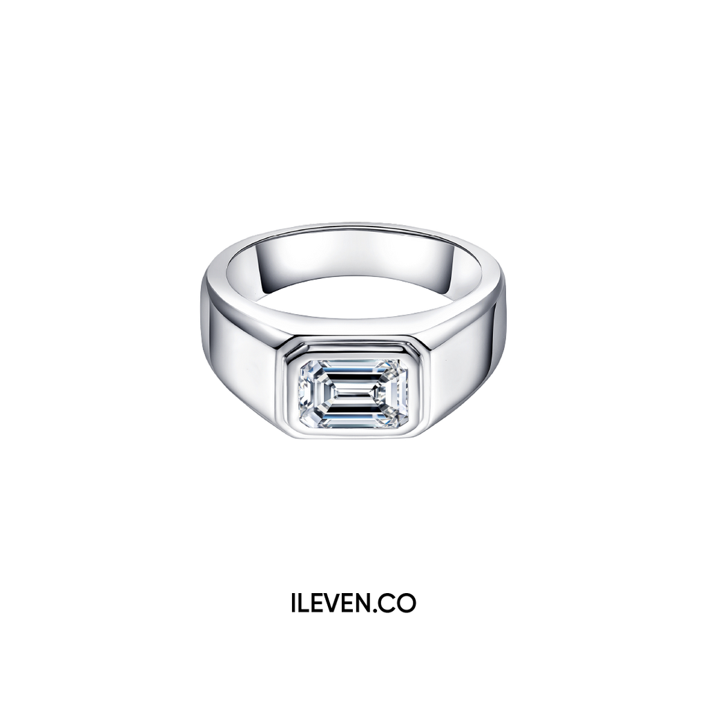 EMERALD CUT LUXE MOISSANITE RING – CRAFTED IN STERLING SILVER WITH ETERNAGOLD™