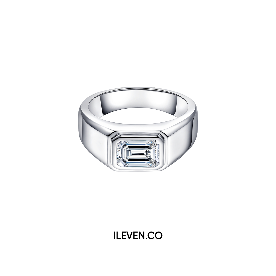 EMERALD CUT LUXE MOISSANITE RING – CRAFTED IN STERLING SILVER WITH ETERNAGOLD™