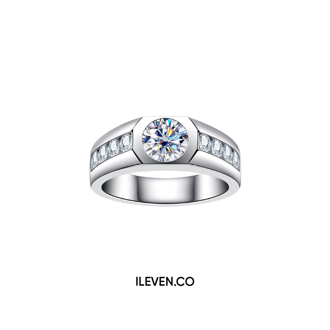 RADIANT CLASSIC MOISSANITE RING – CRAFTED IN STERLING SILVER WITH ETERNAGOLD™