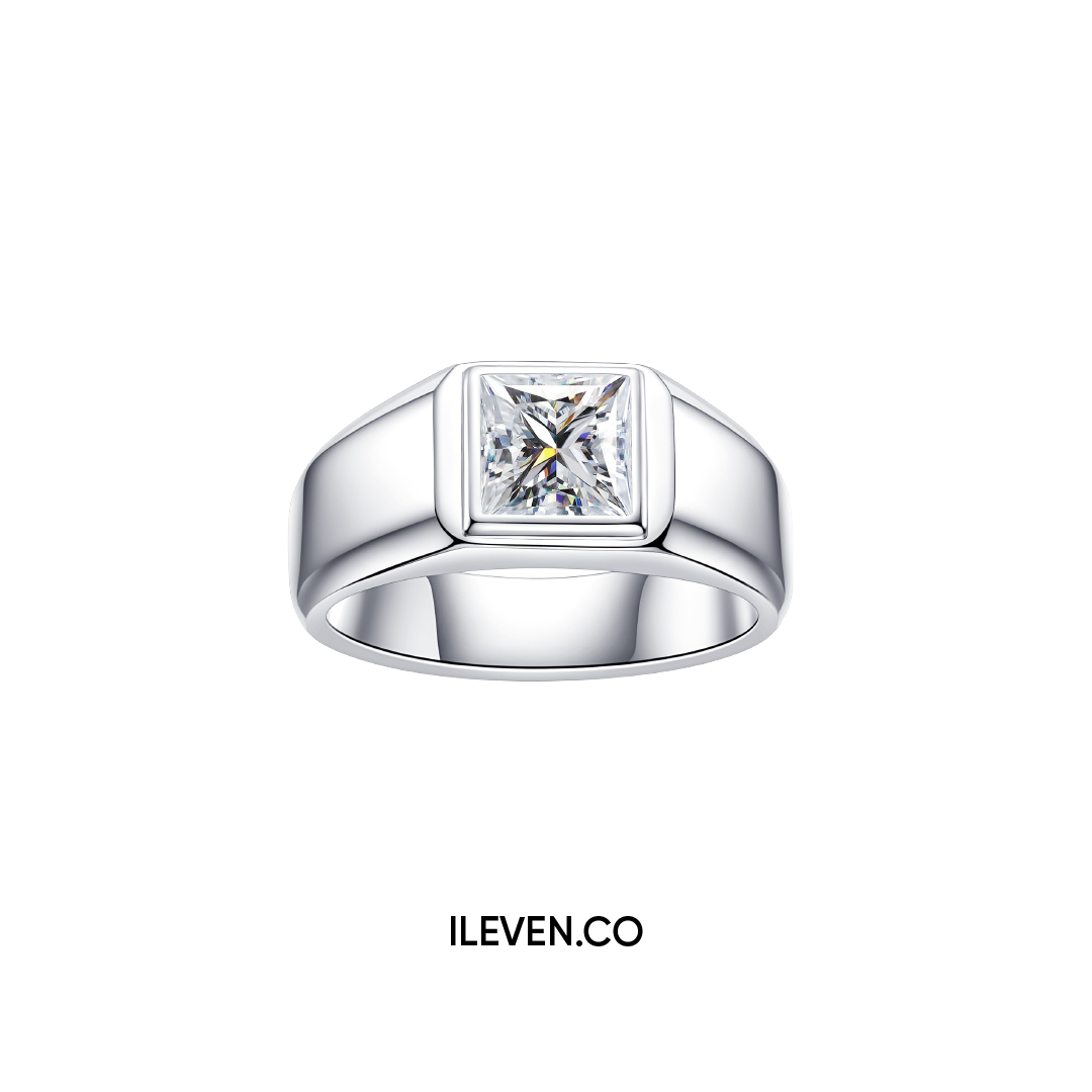 REGAL PRINCE MOISSANITE RING – CRAFTED IN STERLING SILVER WITH ETERNAGOLD™