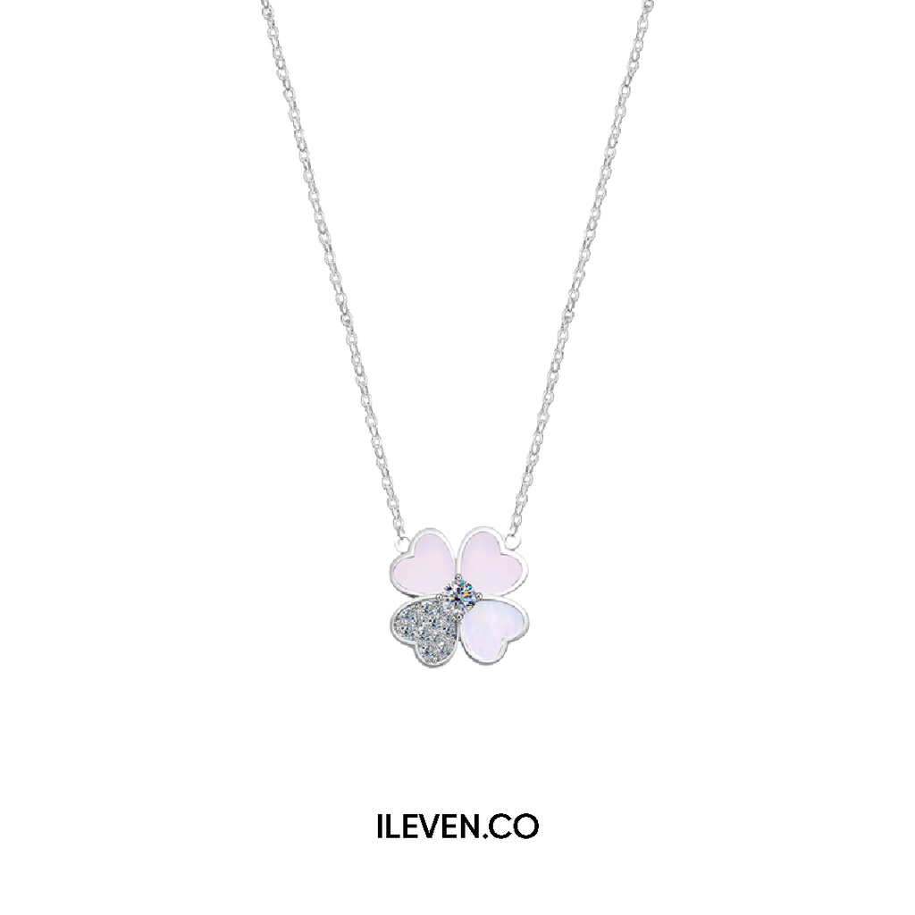 LUCKY CLOVER MOP NECKLACE – CRAFTED IN STERLING SILVER WITH TRIPLESHIELD™