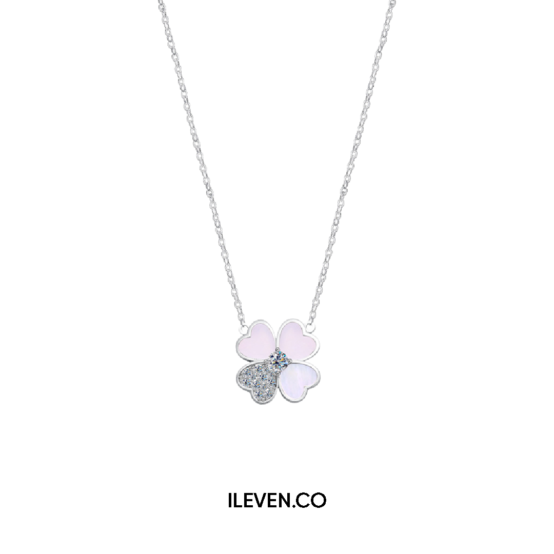 LUCKY CLOVER MOP NECKLACE – CRAFTED IN STERLING SILVER WITH TRIPLESHIELD™