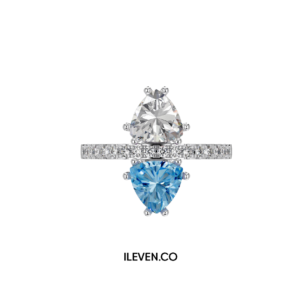 DUALITY BLUE RING - CRAFTED IN STERLING SILVER WITH TRIPLESHIELD™