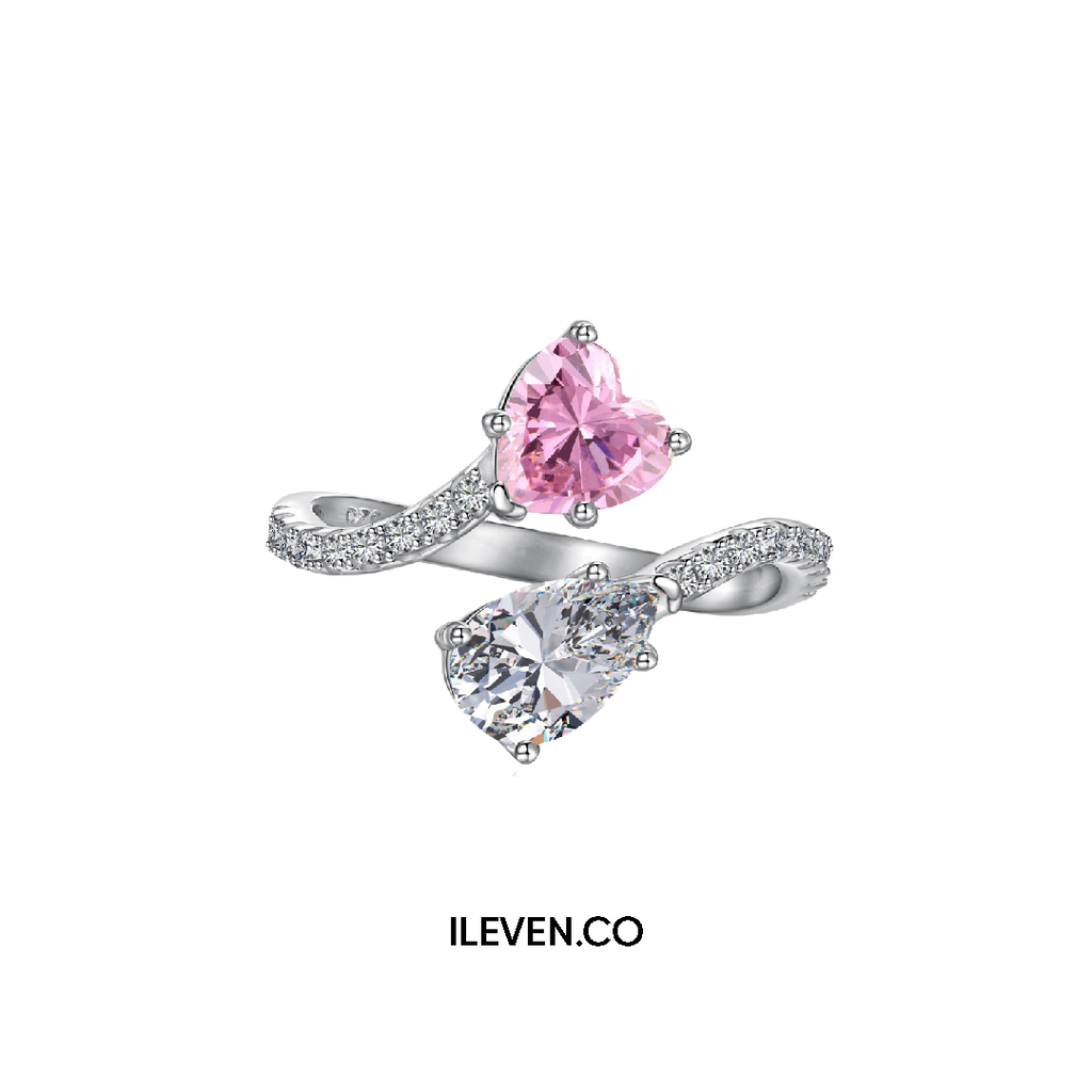 DUET PINK RING – CRAFTED IN STERLING SILVER WITH TRIPLESHIELD™