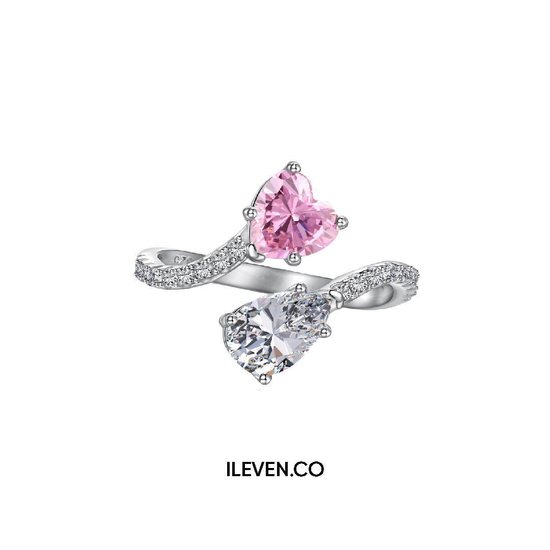 DUET PINK RING – CRAFTED IN STERLING SILVER WITH TRIPLESHIELD™