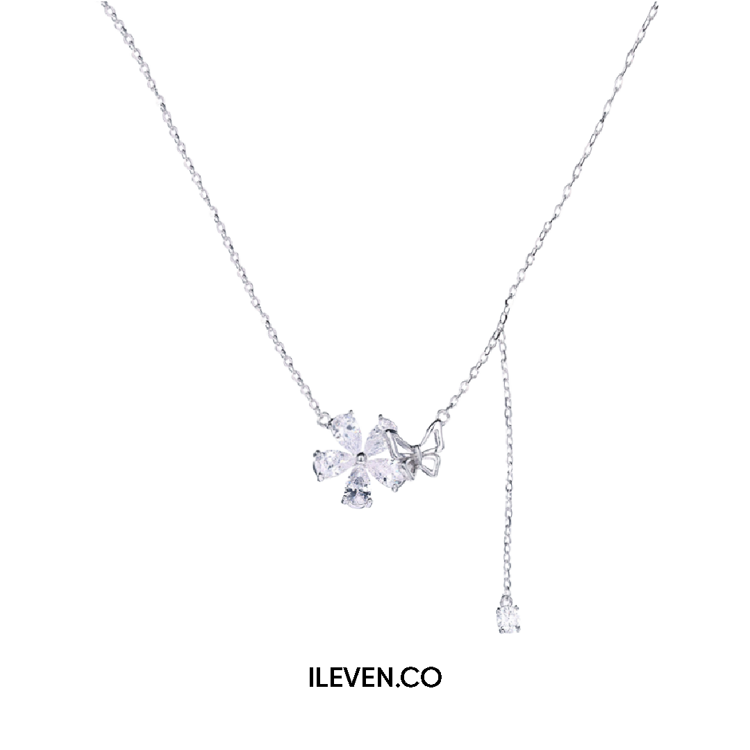 BLOSSOM BUTTERFLY NECKLACE –  CRAFTED IN STERLING SILVER WITH TRIPLESHIELD™