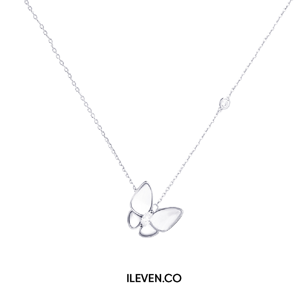 LUMINA BUTTERFLY MOP NECKLACE –  CRAFTED IN STERLING SILVER WITH TRIPLESHIELD™