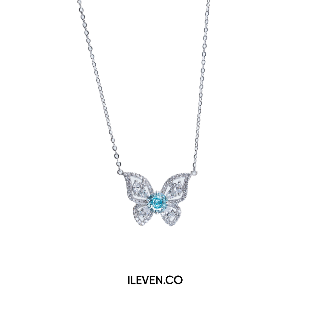 BUTTERFLY GLOW B NECKLACE - CRAFTED IN STERLING SILVER WITH TRIPLESHIELD™