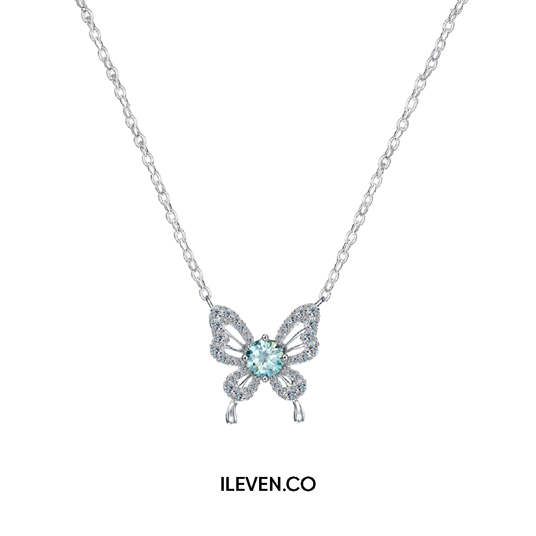 BUTTERFLY GLOW NECKLACE - CRAFTED IN STERLING SILVER WITH TRIPLESHIELD™