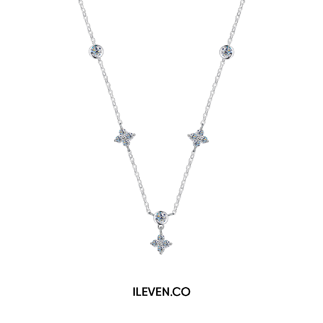 ELEGANCE CLOVER NECKLACE –  CRAFTED IN STERLING SILVER WITH TRIPLESHIELD™