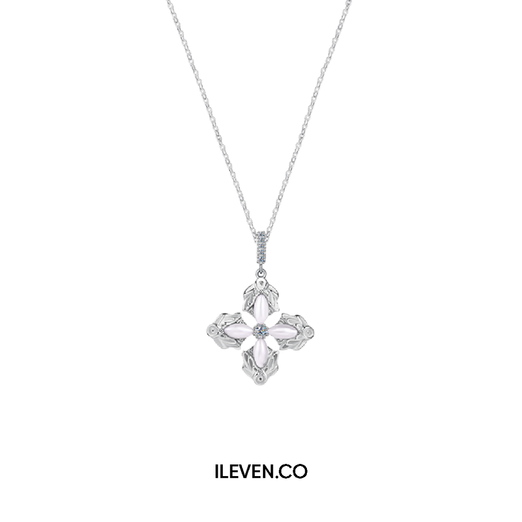 FIVE-PETAL BLOOM NECKLACE –  CRAFTED IN STERLING SILVER WITH TRIPLESHIELD™