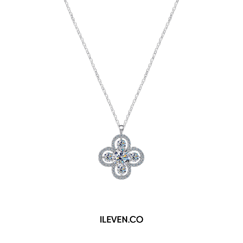 LUMINA CLOVER NECKLACE –  CRAFTED IN STERLING SILVER WITH TRIPLESHIELD™