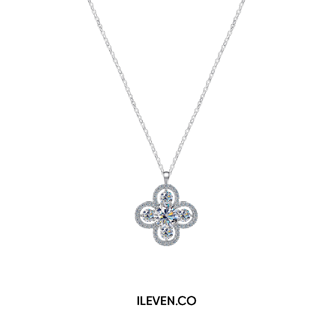 LUMINA CLOVER NECKLACE –  CRAFTED IN STERLING SILVER WITH TRIPLESHIELD™