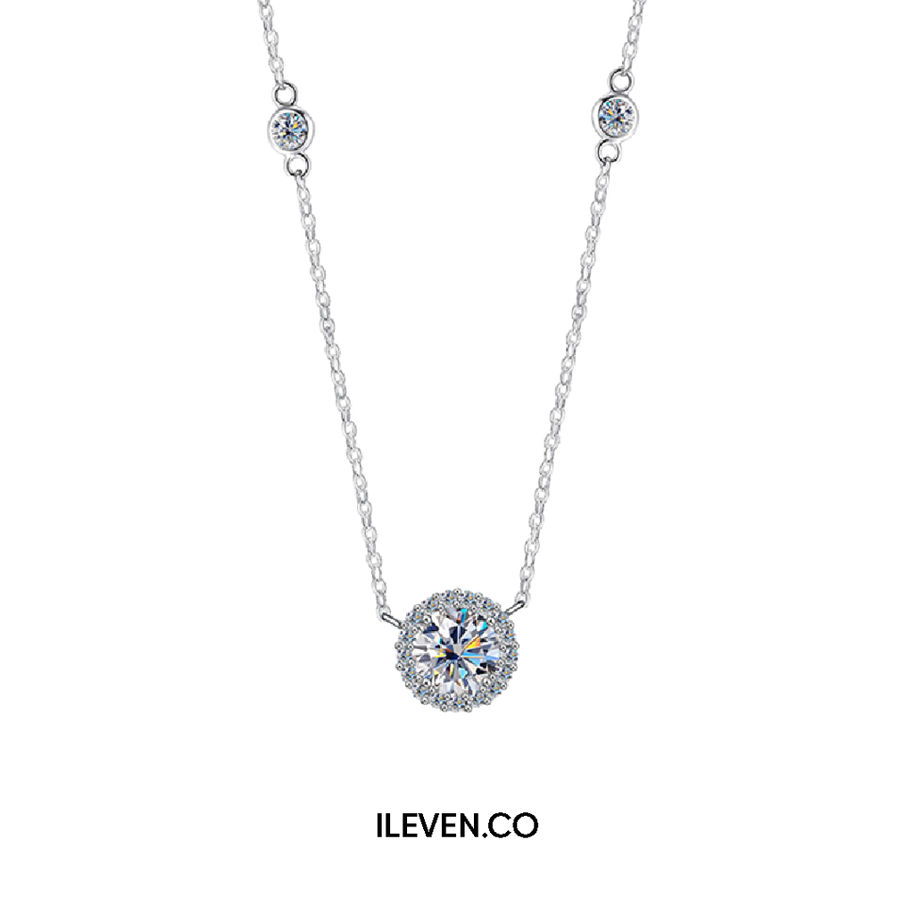 RADIANT HALO NECKLACE – CRAFTED IN STERLING SILVER WITH TRIPLESHIELD™